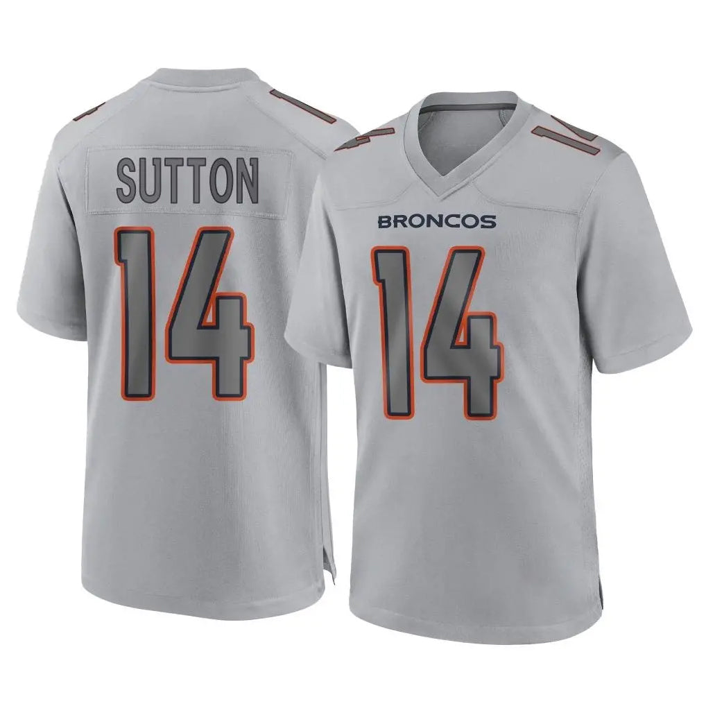 D.Broncos #14 Courtland Sutton Player Gray Atmosphere Fashion Limited Game Hdoa Stitched Jerseys