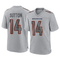 D.Broncos #14 Courtland Sutton Player Gray Atmosphere Fashion Limited Game Hdoa Stitched Jerseys