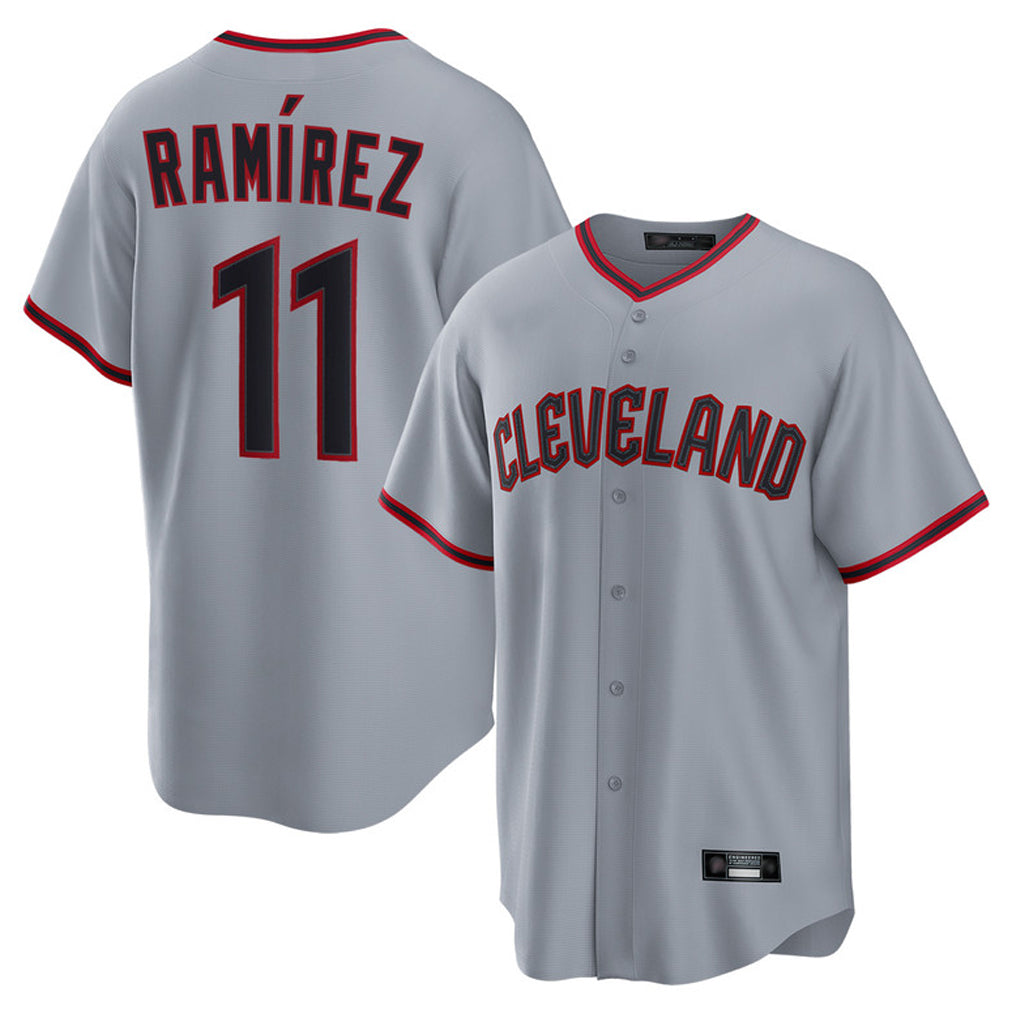 C.Guardians #11 Jose Ramirez Player Gray Home Game Hdoa Stitched Jerseys