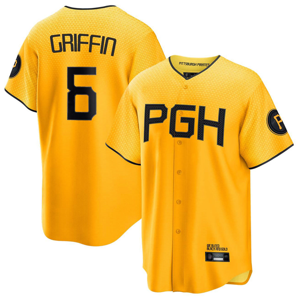 P.Pirates #6 Konnor Griffin Player Gold City Connect Home Game Hdoa Stitched Jerseys