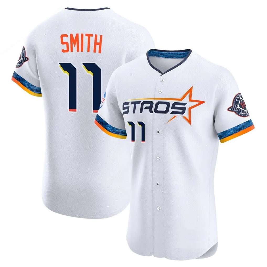 H.Astros #11 Cam Smith Player White City Connect Limited Elite Home Hdoa Stitched Jerseys