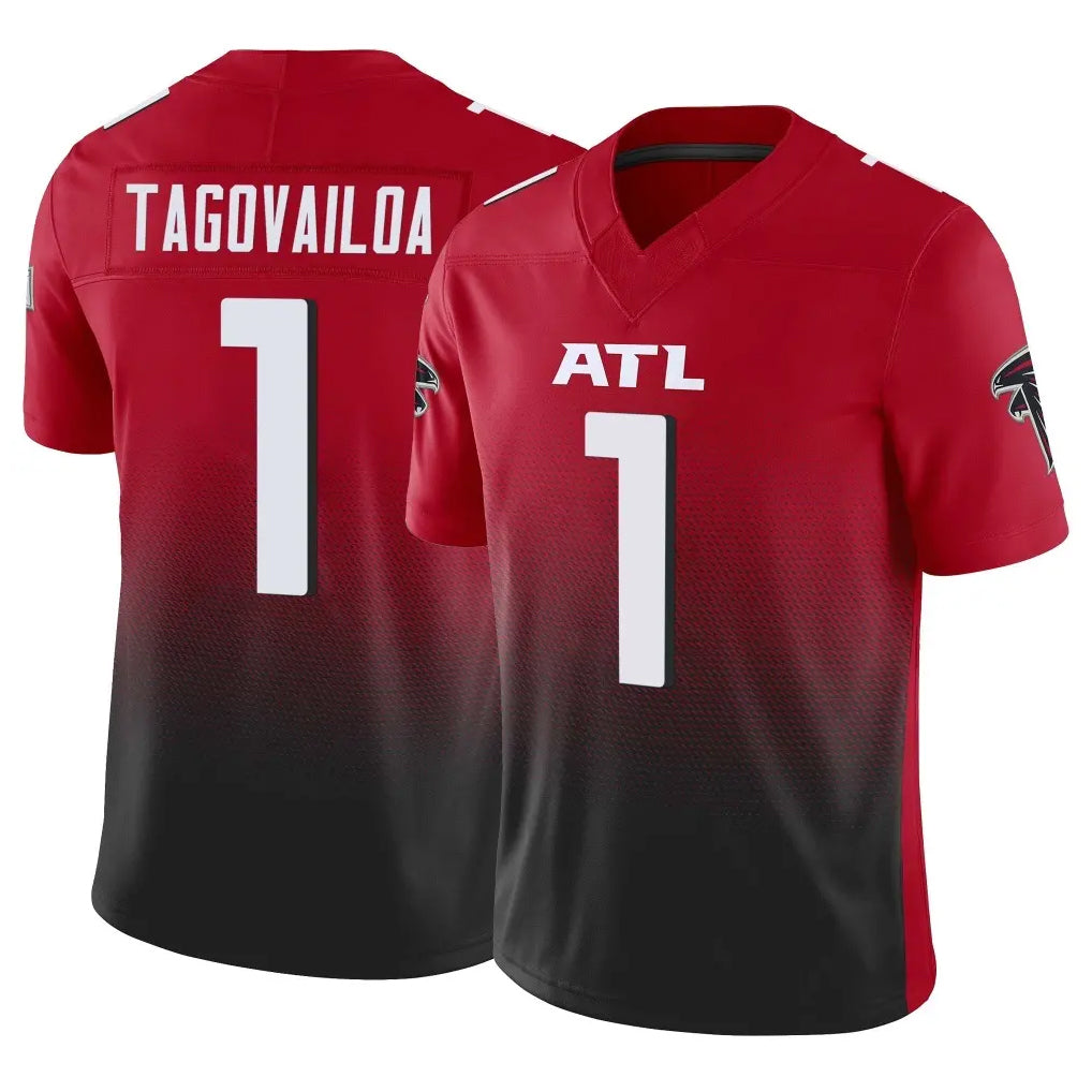 A.Falcons #1 Tua Tagovailoa Player Red Vapor F.U.S.E. Limited Home Game Hdoa Stitched Jerseys