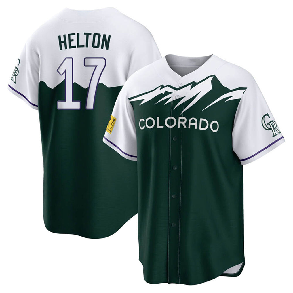 C.Rockies #17 Todd Helton Player Green City Connect Home Game Hdoa Stitched Jerseys