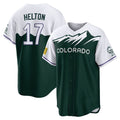 C.Rockies #17 Todd Helton Player Green City Connect Home Game Hdoa Stitched Jerseys