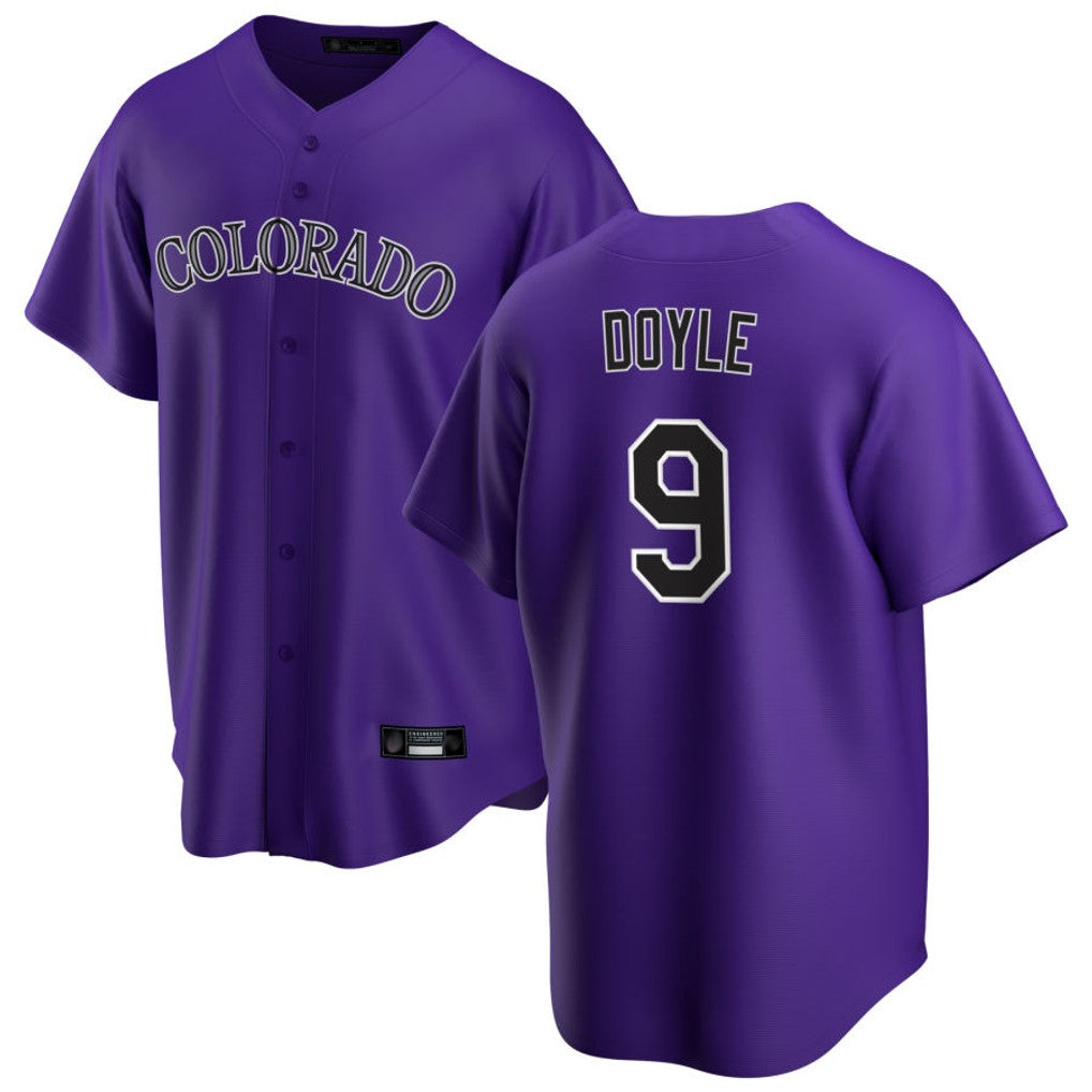 C.Rockies #9 Brenton Doyle Player Purple Game Home Hdoa Stitched Jerseys