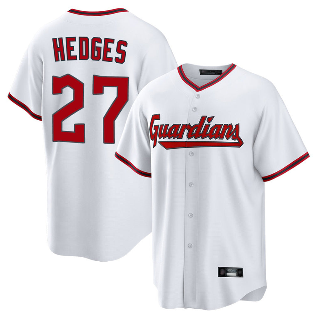 C.Guardians #27 Austin Hedges Player White Game Home Hdoa Stitched Jerseys