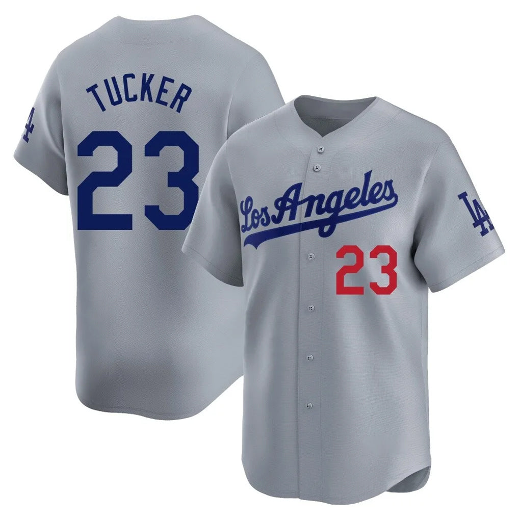LA.Dodgers #23 Kyle Tucker Player Gray Limited Home Hdoa Stitched Jerseys