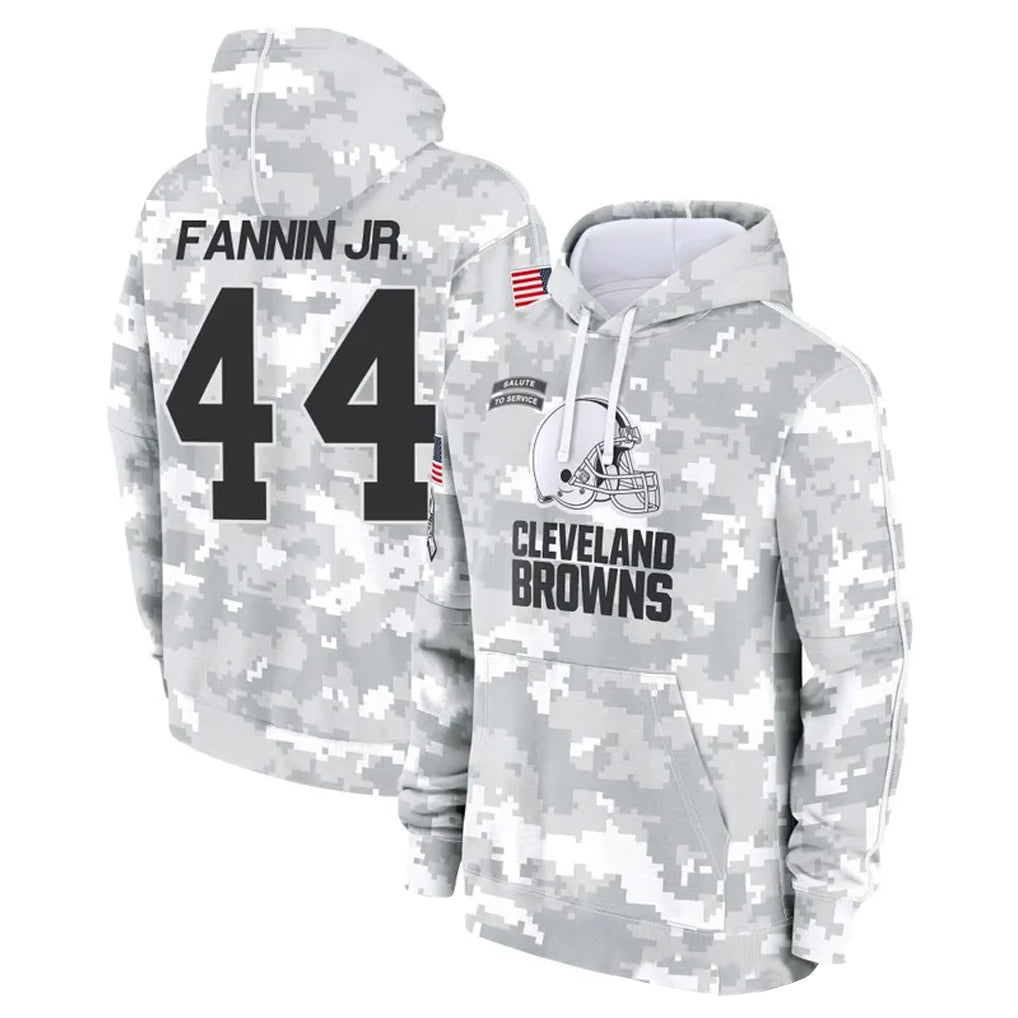 C.Browns #44 Harold Fannin Jr. Player Arctic Camo Salute to Service Hoodies Limited Game Hdoa Stitched Jerseys