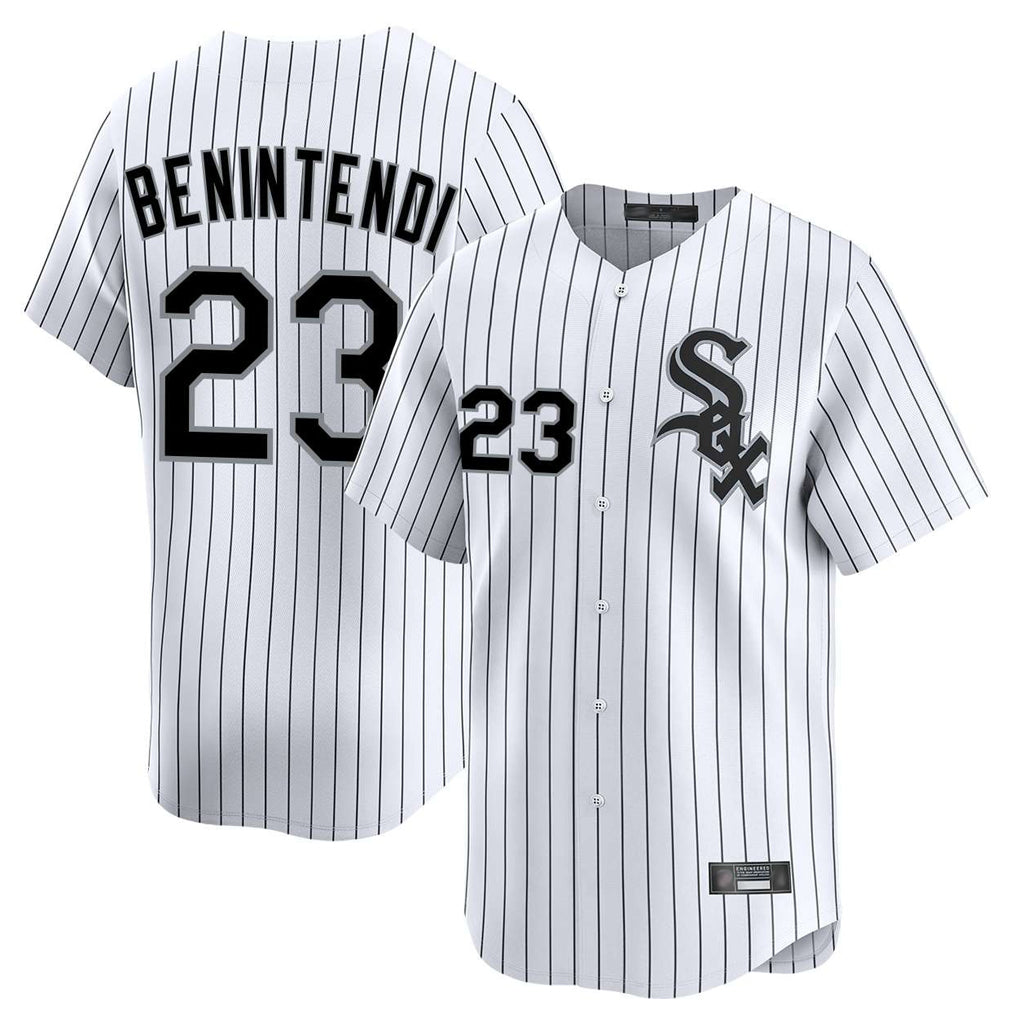 C.White Sox #23 Andrew Benintendi Player White Stripe Limited Home Hdoa Stitched Jerseys