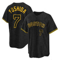 B.Red Sox #7 Masataka Yoshida Player Black Snake Skin City Home Game Hdoa Stitched Jerseys