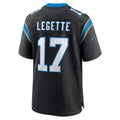 C.Panthers #17 Xavier Legette Player Black Home Game Hdoa Stitched Jerseys