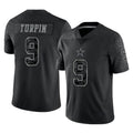 D.Cowboys #9 KaVontae Turpin Player Black Limited Reflective Home Game Hdoa Stitched Jerseys