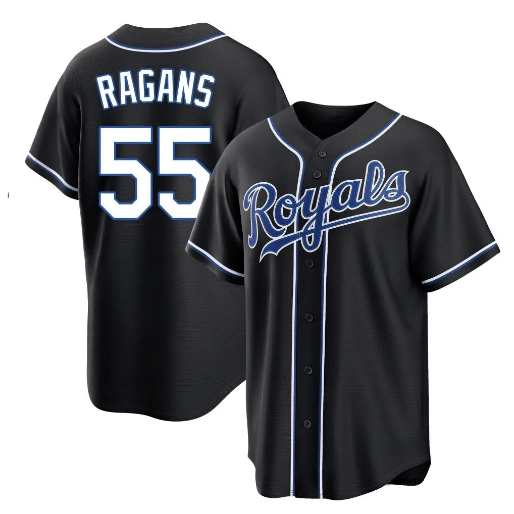KC.Royals #55 Cole Ragans Player Black Carbon Fashion Home Game Hdoa Stitched Jerseys