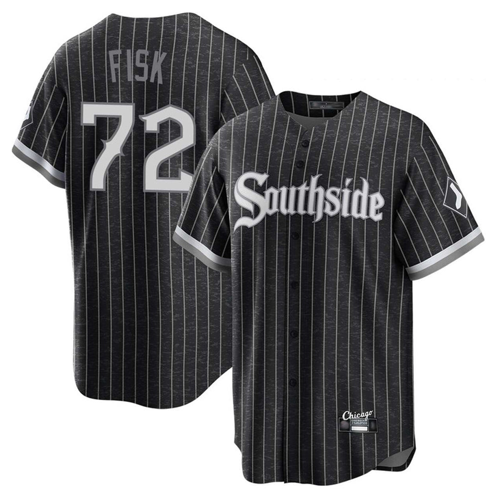C.White Sox #72 Carlton Fisk Player Black City Connect Home Game Hdoa Stitched Jerseys