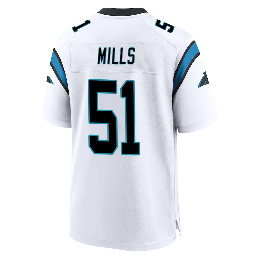 C.Panthers #51 Sam Mills Player White Home Game Hdoa Stitched Jerseys