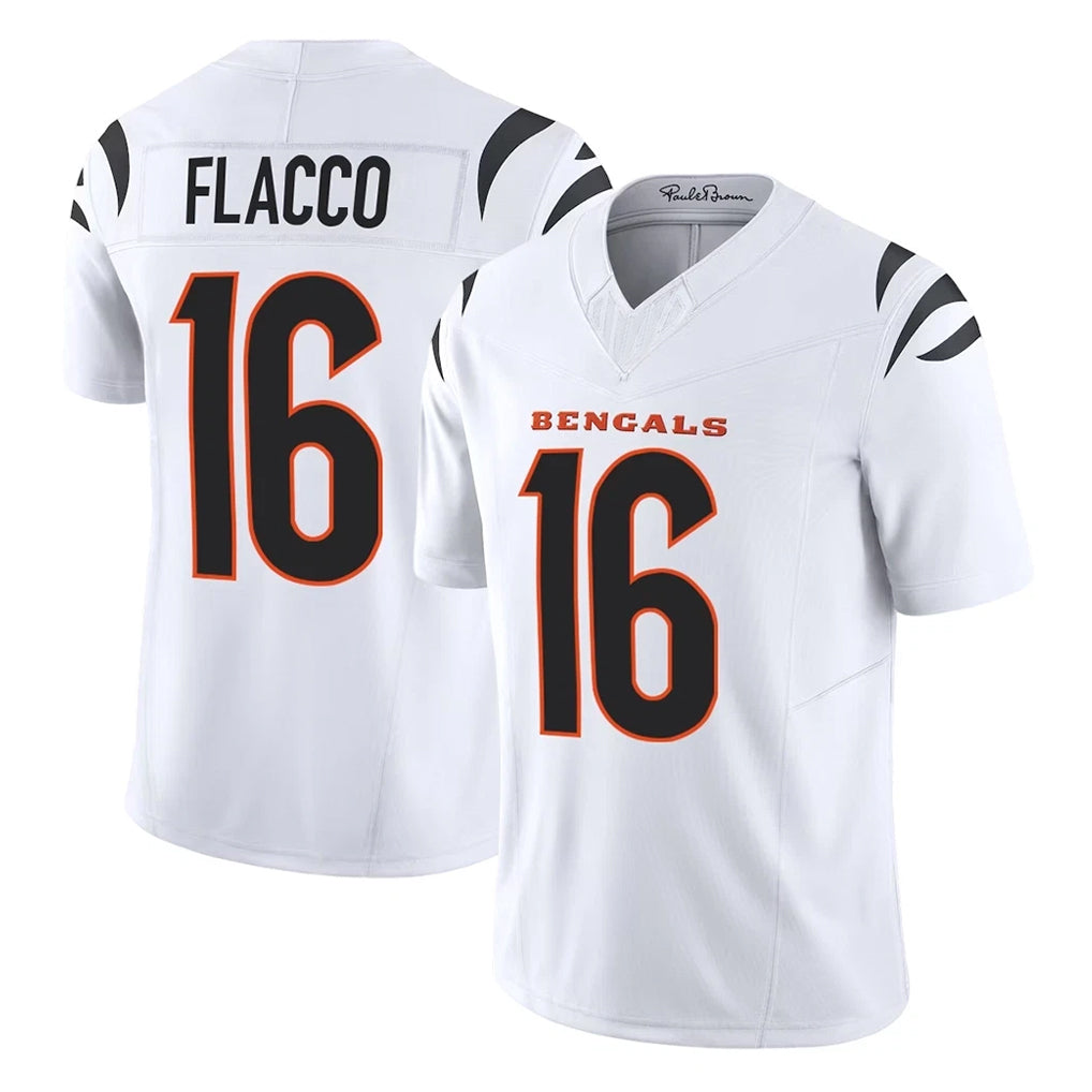 C.Bengals #16 Joe Flacco Player White Vapor F.U.S.E. Limited Home Game Hdoa Stitched Jerseys