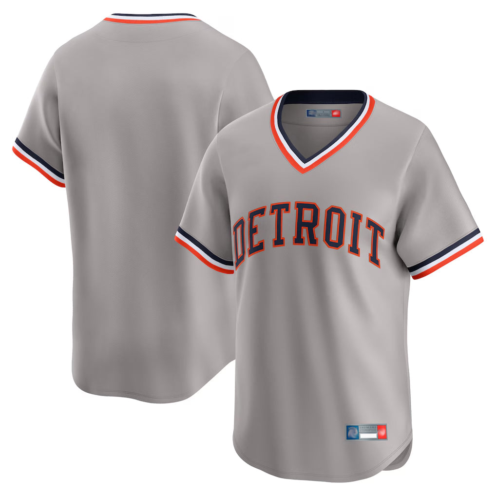 D.Tigers ## Tigers Blank Player Gray Cooperstown T-shirt Home Game Hdoa Stitched Jerseys