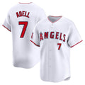 LA.Angels #7 Jo Adell Player White Limited Home Hdoa Stitched Jerseys