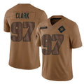 D.Cowboys #97 Kenny Clark Player Brown Salute to Service Limited Home Game Hdoa Stitched Jerseys