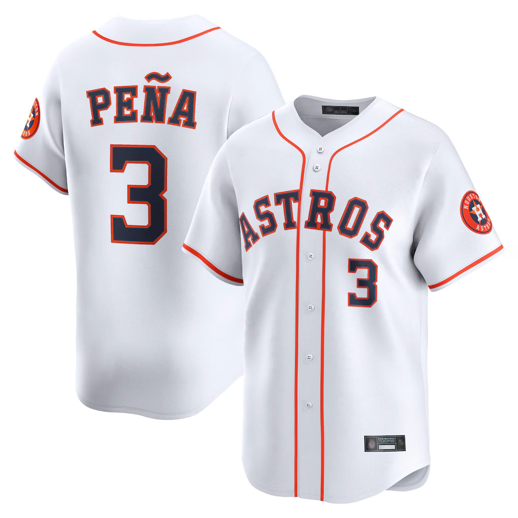 H.Astros #3 Jeremy Pena Player White Home Limited Hdoa Stitched Jerseys