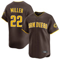 S.Diego Padres #22 Mason Miller Player Brown Home Limited Hdoa Stitched Jerseys